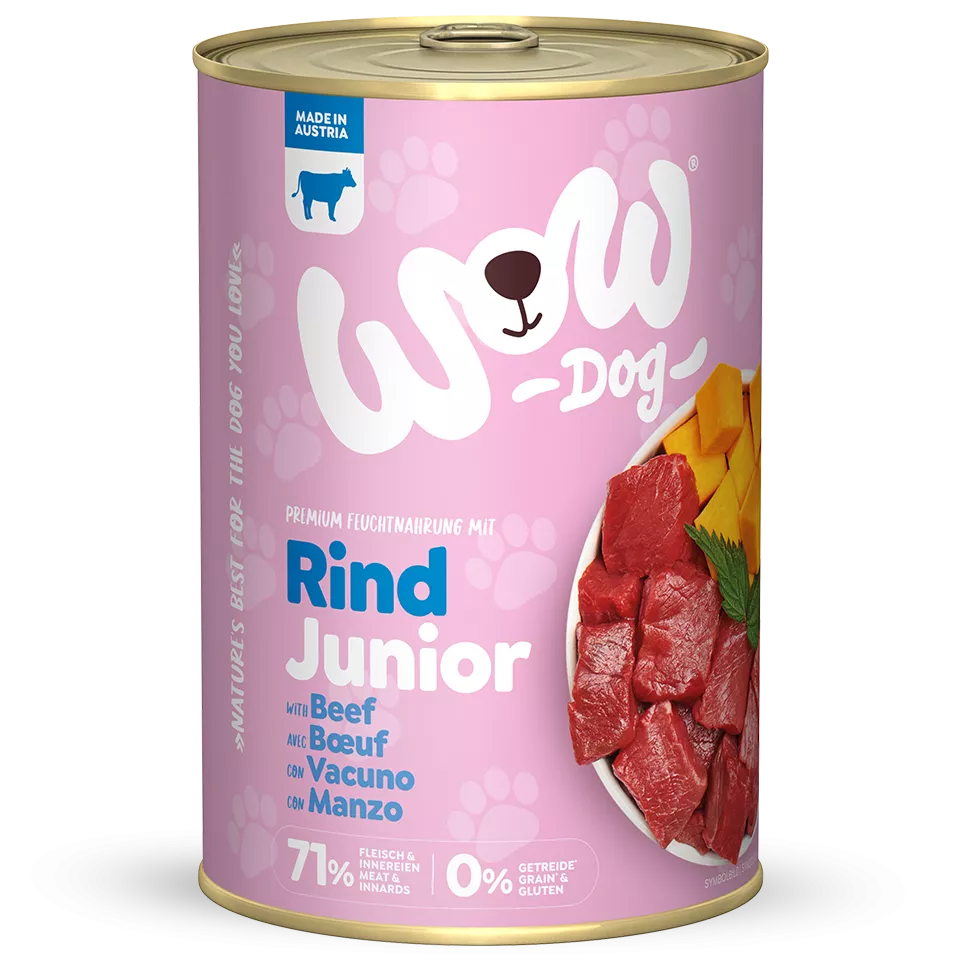 Hochwertiges Welpen-Nassfutter Rind kaufen | WOW DOG