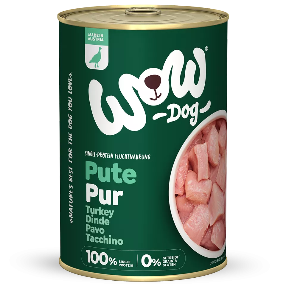 Premium Hunde-Nassfutter Pute Single-Protein | WOW DOG