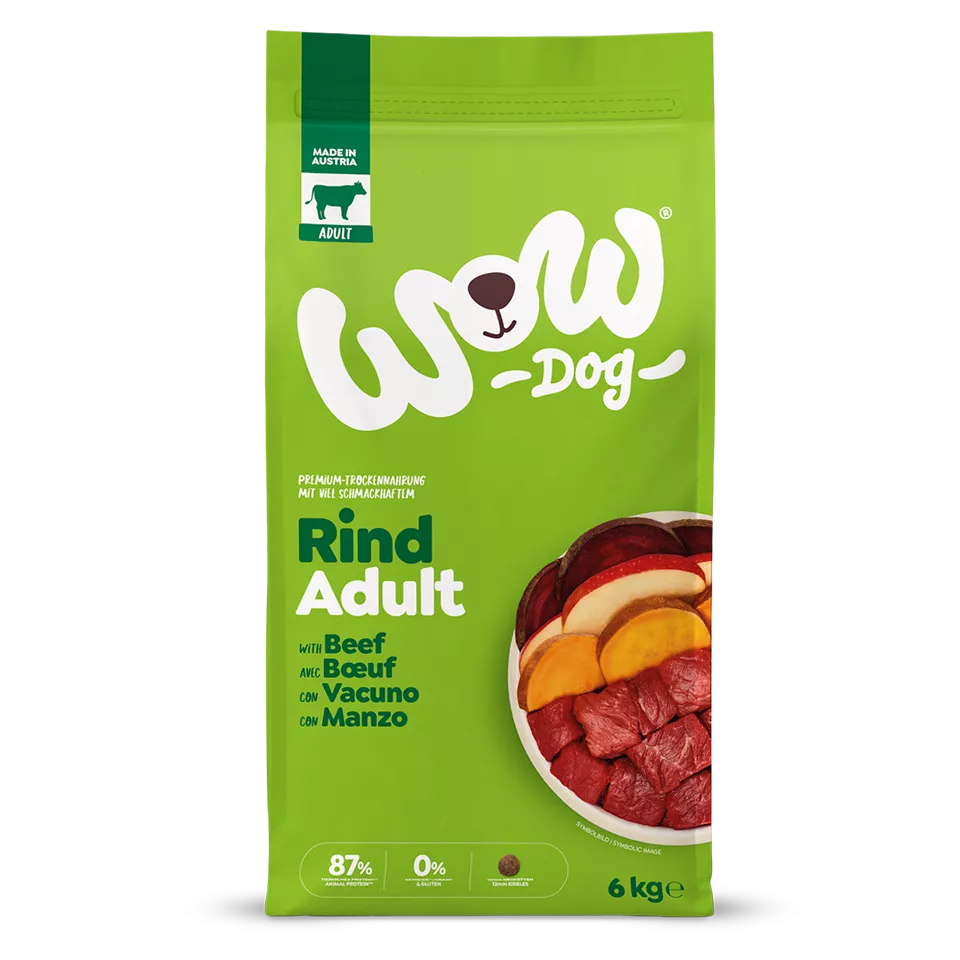 Hochwertiges Hunde-Trockenfutter Rind kaufen | WOW DOG