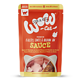 Katzen-Nassfutter mit extra viel Sauce in der Verpackung
