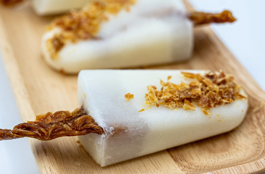 Hundeeis aus Ziegenmilch mit Hühnerfilet