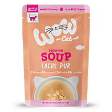 Katzensuppe mit Lachs in Verpackung